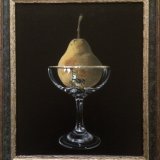 Pear in Babycham Glass