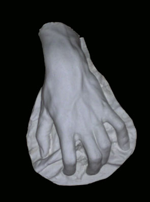 A012 Mano maschile con panno