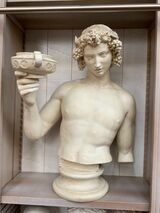 Torso di Bacco patina avorio, finitura a c’era naturale - satinato