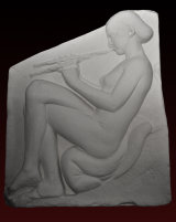R432 Suonatrice di flauti - Trono Ludovisi laterale