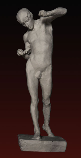 S226 Ragazzo in movimento- nudo C.Reduzzi (1857-1911)