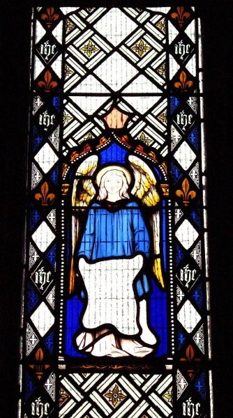 Angel in Stained Glass, Preshute, Marlborough