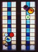 "The Picnic" Stained Glass Door Panels, Malmesbury