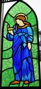 Saintly Figure in Stained Glass