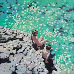 2. Toe in the water. Gordon Hunt. Limited edition print Toe in the water. gordon hunt. limited edition print. impressionist.