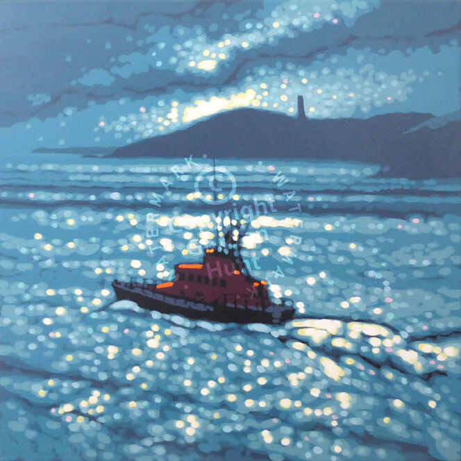Lifeboat going out to sea. Gordon Hunt