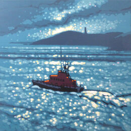 Lifeboat going out to sea. Gordon Hunt