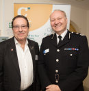 Peter James with Sussex Chief Constable Giles York
