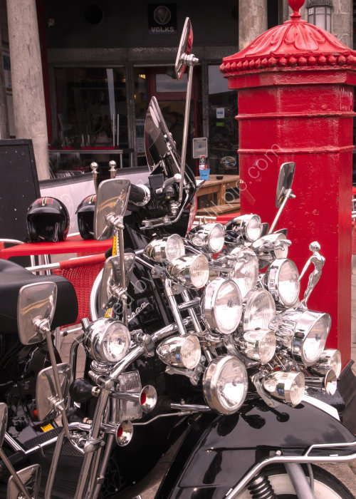 Post Box Brighton scooter mods and rockers photography