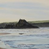 Cat Rock & Dinas Head from Newport Sands