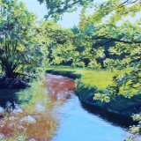 Spring sunlight on the River Stour