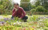 Yours truly sitting amid the blooms