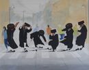Chassidim celebrating after lockdown (SOLD)