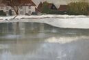 Part Frozen Duck Pond in Totteridge