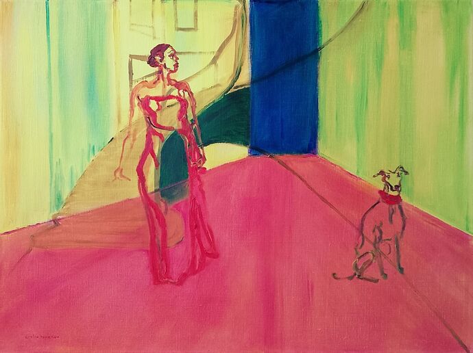 After a Master, oil on linen canvas, 80x60cm