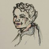 Portrait in ink
