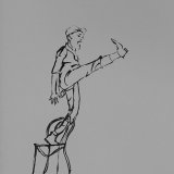 Drawing in ink