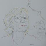 7 December 2020: Number 2, Lesley Garrett, pencil on paper, 20x20cm