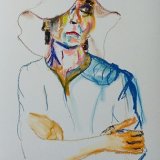 Portrait in oil pastel