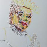 Portrait in oil pastel