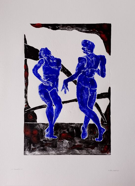 Encounter, 1/1 Monoprint on 35x50cm paper
