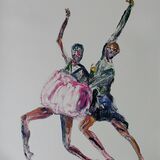 Quirk, Monotype, 60x74cm, framed