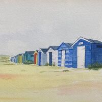 117 BeachHuts Watercolour