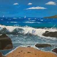 121 Watcingthewaves Acrylic