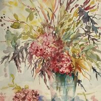 132 An Autumn Bouquet Watercolour SOLD