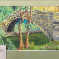 136 Begger's Bridge Glaisdale OilPastel & Ink