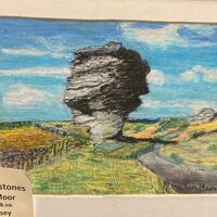 137 Low Bridestones GrimeMoor Oil Pastel & Ink