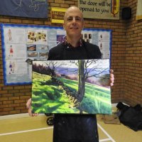Paul with his finished Painting