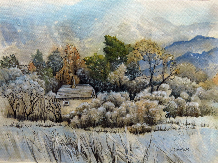 Hut in Frost £35 SOLD