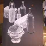 Exercise - Chalk on black paper