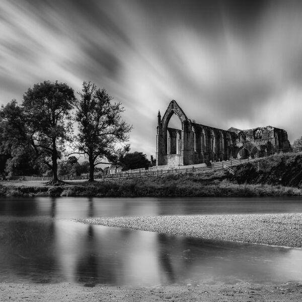 Monochrome Prints - Bolton Abbey by Martin Poulson