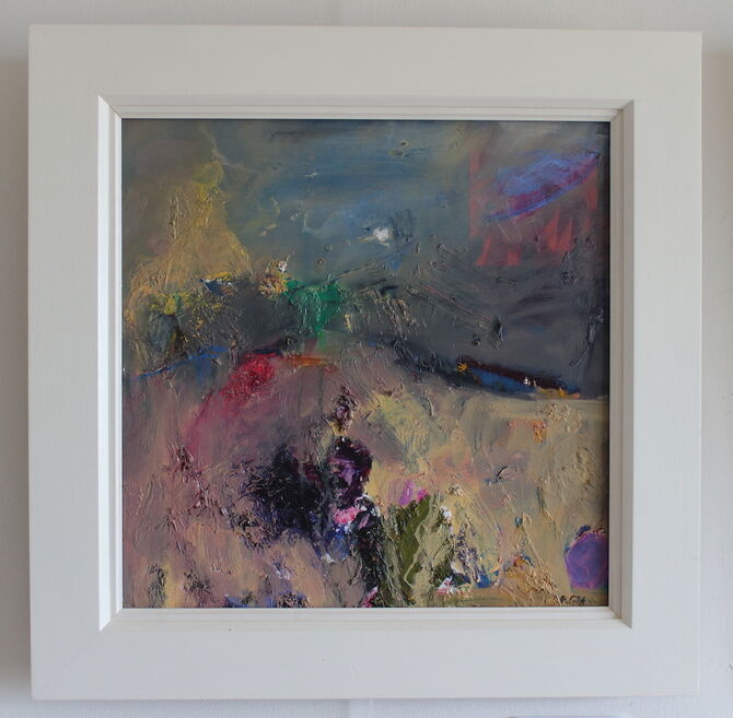 a scottish summer mixed media 52x52 framed