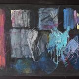 fireworks oil 87x57cm framed 450