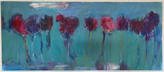 summergarden mixed media 115x48cm