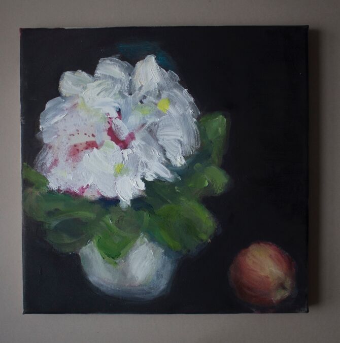whiteflowersandapple 30x30cm