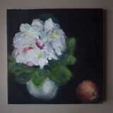 whiteflowersandapple 30x30cm