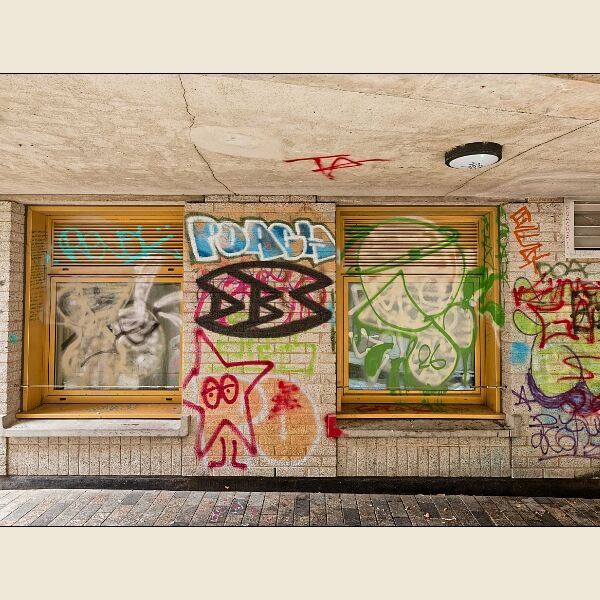 9 Graffit on the Windows & Walls