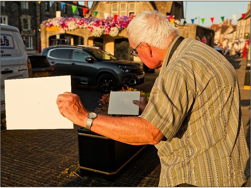 Chipping Sodbury 5- Bruce Uses A Pinhole To Capture The Eclipse