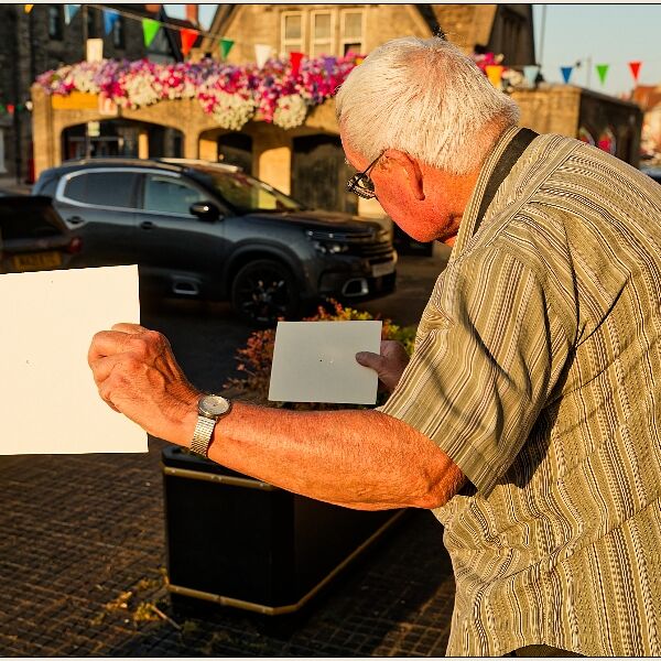 Chipping Sodbury 5- Bruce Uses A Pinhole To Capture The Eclipse