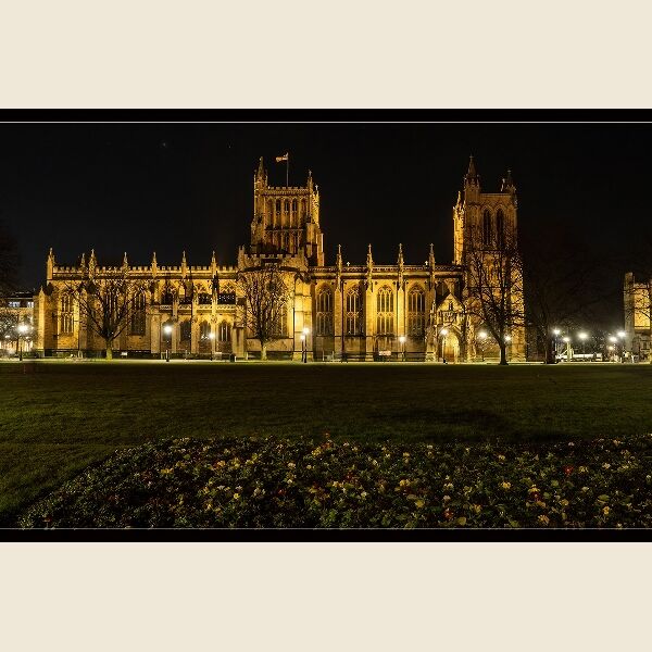 DIP: Bristol Cathedral by night by Susan Winkworth - Third
