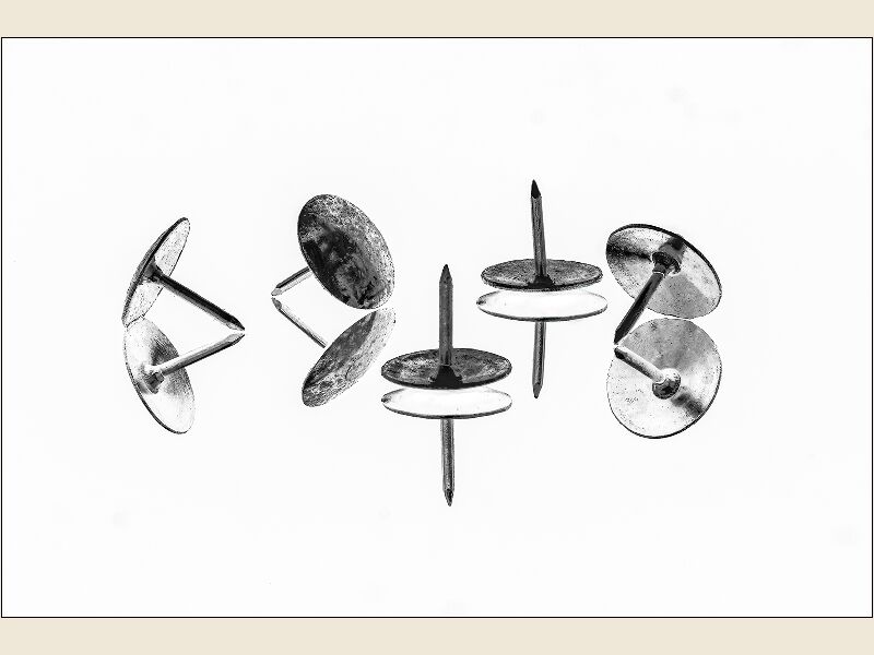 Print: Drawing pins by Geoff Mallin  - Highly Commended