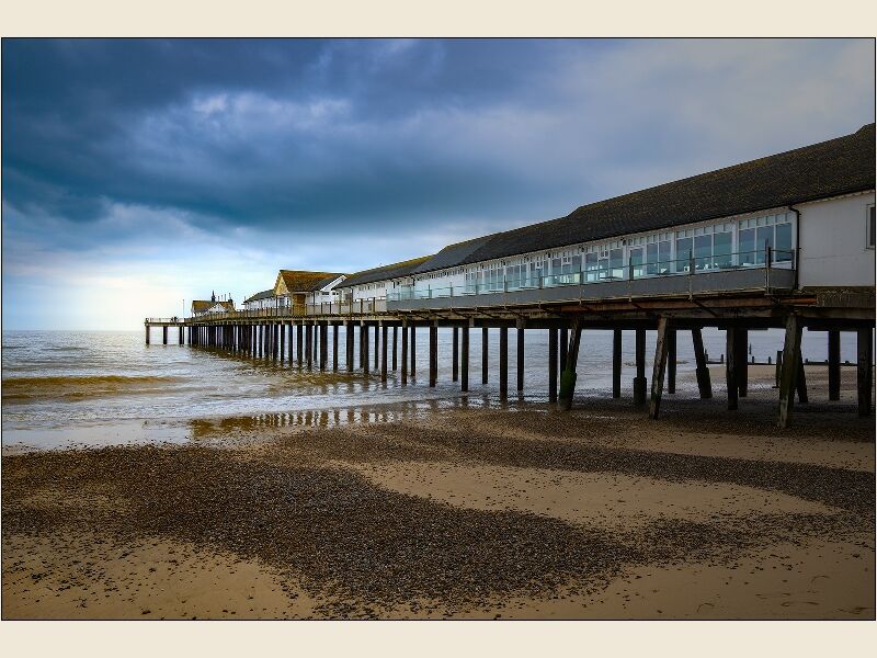 Print: Southwold Pier by Geoff Mallin - First