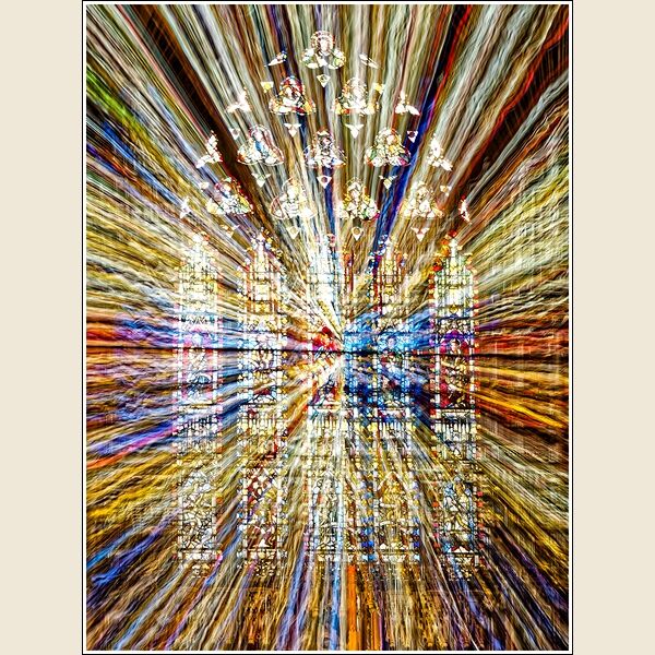 Print: East Window Wells Cathedral by Steve Pickering - First