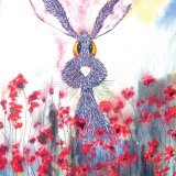 HARE IN POPPIES