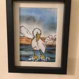 SHOW OFF! - ORIGINAL FRAMED WATERCOLOUR