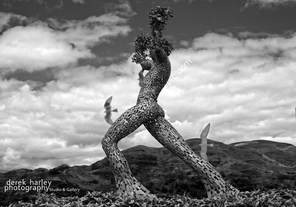 Day 49 - Striding Man HDR B&W